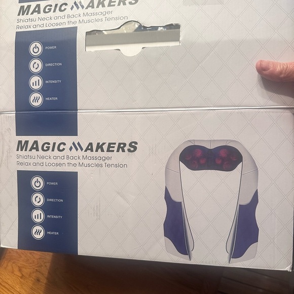 Shiatsu Neck and Back Massager - White and Blue - Picture 1 of 5